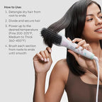 Mane Get Ur Sleek On Hair Straightener Brush - Smoothing Hot Air Brush with Adjustable Heat for Frizz-Free Styling - Nano Ceramic Ionic Hair Tools - For Use on Dry Strands - Worldwide Voltage