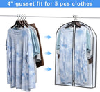 Hanging Clothes Storage with 4" Gusseted Garment Covers - Image 3