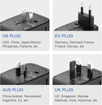 Universal Travel Adapter, 5 in 1 International Travel Plug Adapter - Image 4