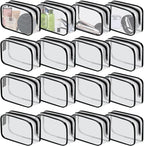 16 Pieces Clear Cosmetic Bags PVC Clear Makeup Bags TSA Approved Toiletry Bag by YedsIntu