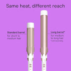 Conair Double Ceramic 1 ½-Inch Curling Iron, 1 ½-Inch Barrel Creates Soft Waves & Curls, Hair Curler for Use on Medium & Long Hair, White/Rose Gold