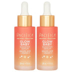 Pacifica Vitamin C Face Serum - Glow Baby Booster Facial Serum 2-PACk - Glycolic Acid - Dark Spot Corrector Anti Aging Brightening - Dermatologist Tested, Fragrance Free Clean Skin Care