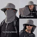 Sun Hat for Men Women with Neck Flap, UPF 50+ UV Protective Hiking Fishing Hats - Image 2