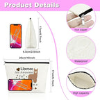 Mxrymvu Llama Gifts for Women Llama Makeup Bag Llamas Lover Gift Llamas Themed Cosmetic Bag Animal Lover Present Graduation Christmas Birthday Present for Daughter Travel Pouch