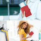 Eoehro Passport Holder for Travel Essentials, Passport Wallet Cover Case for - Image 6
