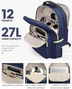 LOVEVOOK Laptop Backpack Purse for Women, Work Business Travel Computer Bags - Image 2