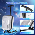 Scooter Suitcase for Kids & Adults, Foldable Carry On Travel Luggage, Hardside - Image 3