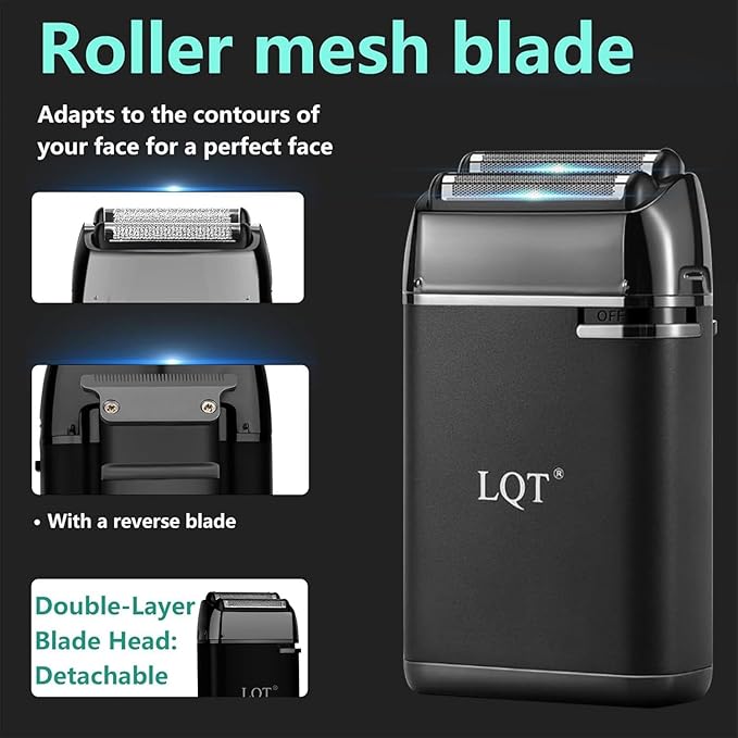 LQT® Professional Hair Clippers for Men - Cordless Barber Clipper Set for Hair, Beard Trimmer,Beard and Body Grooming, with Precision Blades - Hair Cutting Kit Gift for Father