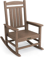 SERWALL Outdoor Rocking Chair, HDPE Patio Rocking Chair All-Weather Porch Rocker by SERWALL