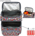 FlowFly Double Layer Cooler Insulated Lunch Bag Adult Lunch Box Large Tote Bag - Image 5