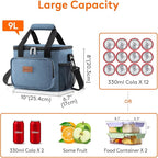 Lifewit Medium Lunch Bag Insulated Lunch Box Soft Cooler Cooling Tote - Image 4