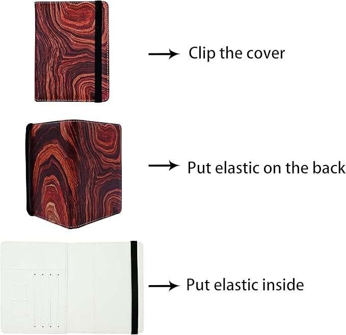 Passport Holder for Women and Men PU Leather Passport Cover for Travel - Image 3