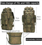 Hiking Backpack for Men 70L/100L Camping Backpack Military Rucksack Molle 3 - Image 2