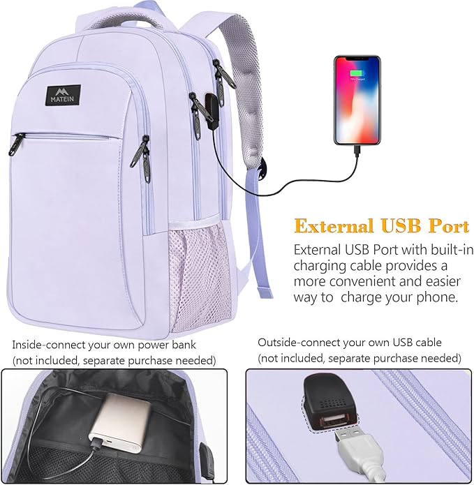 MATEIN Laptop Backpack for Girls, 15.6 Inch College School Backpack for Women - Image 2