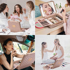 Mocado Travel Makeup Case with Lighted Mirror, 8 Makeup Brushes & 10x - Image 7