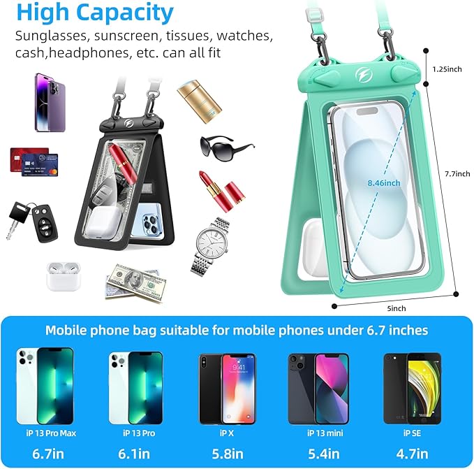 Waterproof Phone Pouch Double Space Waterproof Phone Case - Image 2