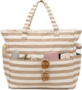 LEDAOU Large Beach Tote Bag Women Waterproof Sandproof Zipper Beach Tote Bag by LEDAOU