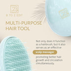 Travel Hairbrush - Mini Hair Detangler for Women Teens Kids - Sensory Scalp Massager - Small Portable Comb - Thick, Curly, Straight, Wet, Dry - Compact Detangler - Purse Essentials
