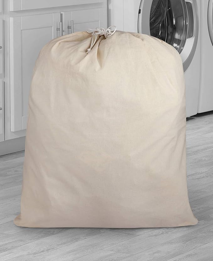 Urban Villa Laundry Bags 2 Pack Canvas Dirty Clothes Travel Laundry Bag|Machine - Image 6