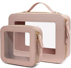 Clear Makeup Bag Small, TSA Approved Portable Toiletry Bag by FFpaw