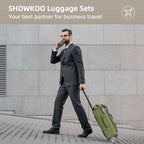 SHOWKOO Luggage Sets 3 Piece Softside Expandable Lightweight Durable Suitcase - Image 2