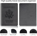 Passport Holder 2Pcs, Passport Cover Wallet Case - Image 5