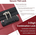 Merax Carry-On Luggage 22x14x9 airline approved, Hardshell ABS Suitcase - Image 2