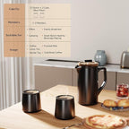 DHPO Ceramic French Press Coffee Maker, 22 Ounce Coffee Press Manual Brewer - Image 3