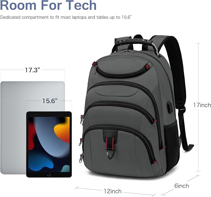 Boavan Laptop Backpack for men, 15.6 inch Laptop Bag - Image 6