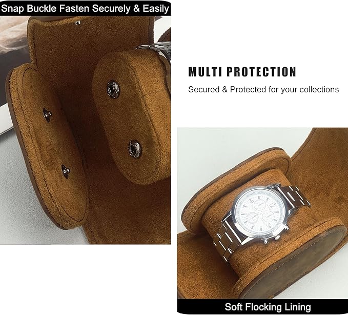 Longjet Watch Roll Travel Case for Men Portable Watches Organizer Box - Image 5
