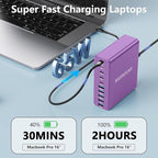 320W USB C Charger Block, 10-Port USB C Charging Station GaN III PD 65W Laptop - Image 3