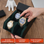 Watch Roll Travel Case for 4 Watchs Storage and Organizer-Secure Storage - Image 4