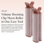 Kitsch Volumizing Hair Clips for Women - Hair Rollers for Volume & Curls - Volumizing Hair Products, Hair Roller Clips for Effortless Curls That Last - 2pc, Terracotta