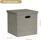 Posprica Storage Bins with Lids, 13×13×13 Foldable Storage Cube Baskets Boxes - Image 2