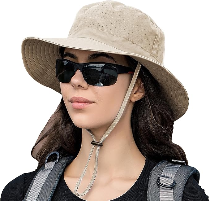 Rosoz Sun Hat for Men Women Boonie Bucket Hat Wide Brim Breathable Cooling - Image 2