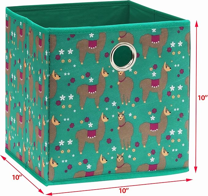 SIMPLE HOUSEWARE 10-Inch Collapsible Fabric Cube Storage Bin - Image 5
