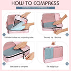 5 Pcs Packing Cubes for Suitcase Large Travel Cubes Carry on Luggage Organizer - Image 3