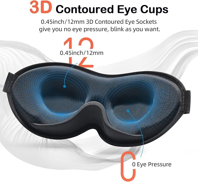 INNELO 3D Contoured Sleep Mask for Side Sleepers - Image 3