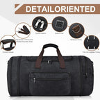 Felipe Varela 60L Duffle Bag for Men, Large Canvas Expandable Duffle Bag for - Image 7