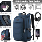 AMBOR 15.6-17.3 Inch Laptop Backpack, Anti Theft Business Travel Backpack - Image 4