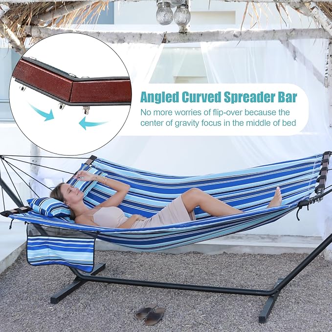 TegerDeger 12FT 2 Person Hammock Large Hammock 450LB Capacity - Image 3