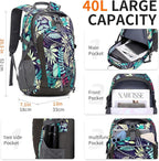 40L Hiking Backpack Lightweight Daypack Waterproof Travel Camping Backpack - Image 3