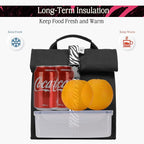 SUNNY BIRD Insulated Lunch Bag Rolltop Lunch Box Tote Bag - Image 2