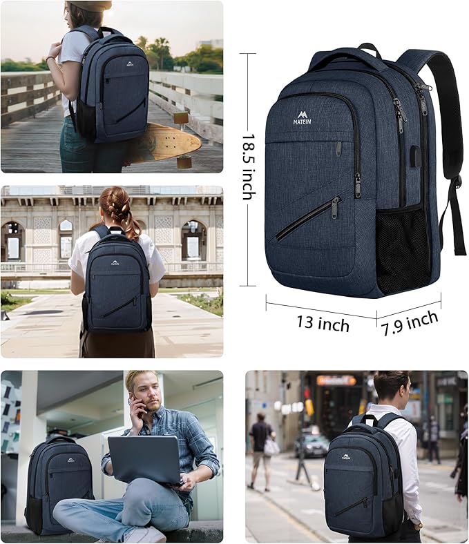 MATEIN 17 Inch Laptop Backpack, Large College Backpack Carry On TSA Approved - Image 5