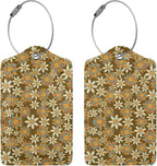 Flowers Leather Luggage Tag - Image 3