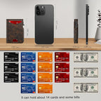 Wallet for Men Wallet with Slim Pop Up Card Holder 9-13 Cards, Bifold - Image 6