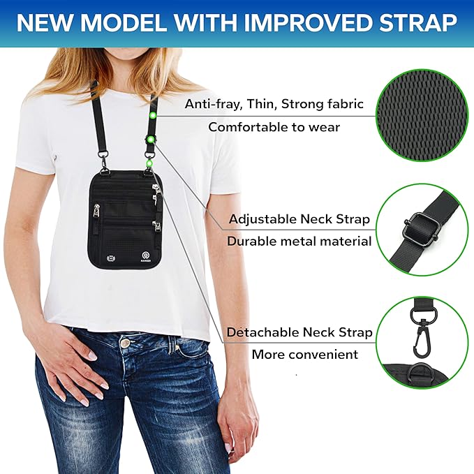 Neck Wallet – Travel Pouch and RFID Blocking Passport Holder - Image 4