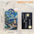 Starry Night Swirl 3 Pack PU Leahter Luggage Tag - Image 2