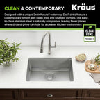 KRAUS Dex 25-Inch Undermount Single Bowl TRU16 Gauge Stainless Steel Kitchen - Image 8