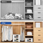 Clothes Storage Bags, Foldable Thick Fabric Blanket Storage Bags, Large Clear - Image 7